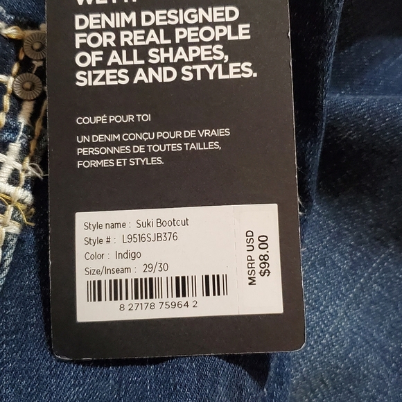 Silver Jeans Women's Dark Blue Mid Rise Boot Cut Jeans. New With Tags. Sz 29/30 - Picture 5 of 5